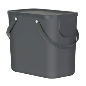 Balde do lixo de reciclagem de 20L para cozinha, fixação inferior, extração  manual, aço e plástico, cinza antracite. - FCL Ferragens