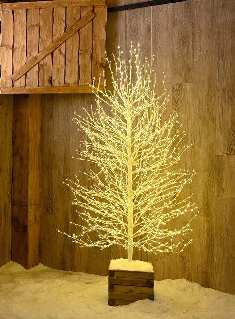 Árvore de natal BRANCA 2000 LEDS 1,8M | Leroy Merlin