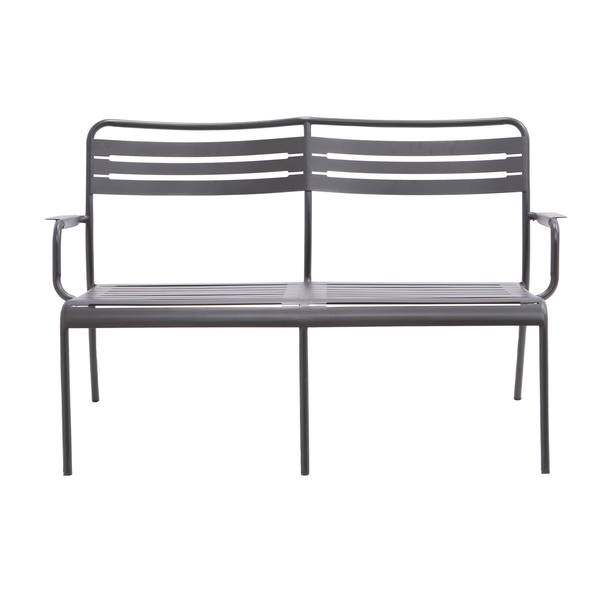 Sofá de jardim para 2 pessoas aço preto Leroy Merlin