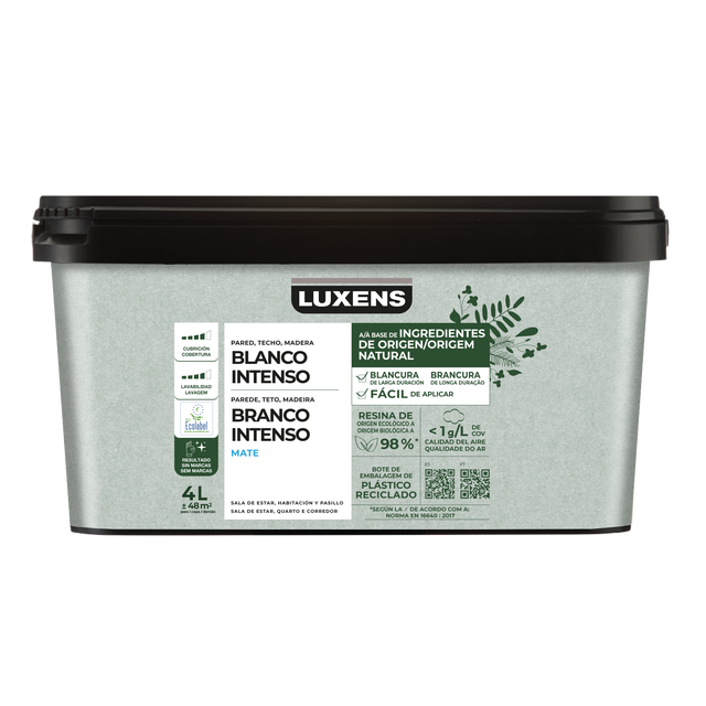 Tinta de interior decorativa LUXENS MATE 4L COOL 2