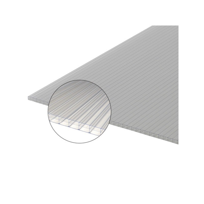 Lámina de policarbonato alveolar 16 mm - Col: Translúcido, Es: 16 mm, A: 98  cm, L: 2 m | Leroy Merlin