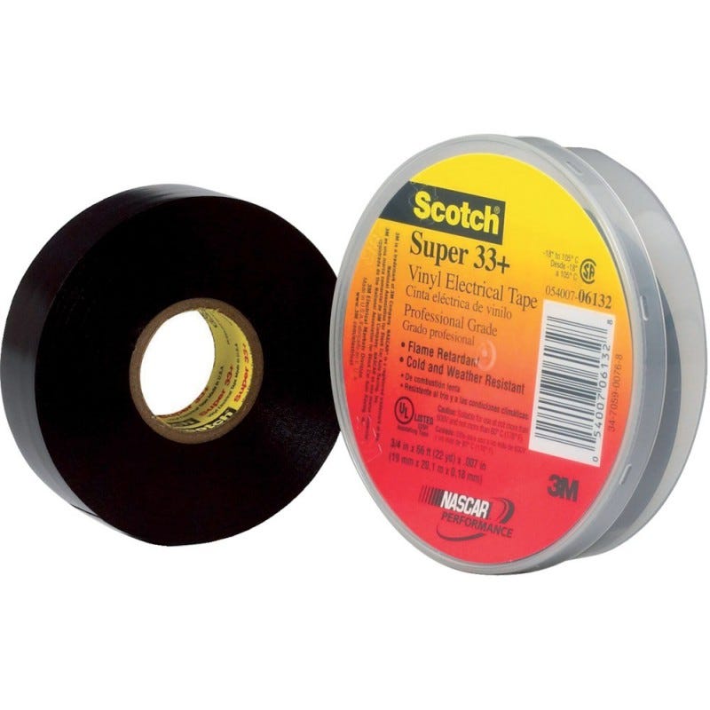 TECHBREY Ruban Électricien Vinyle Scotch® Super 33+ 3M™ 19mm x 20m