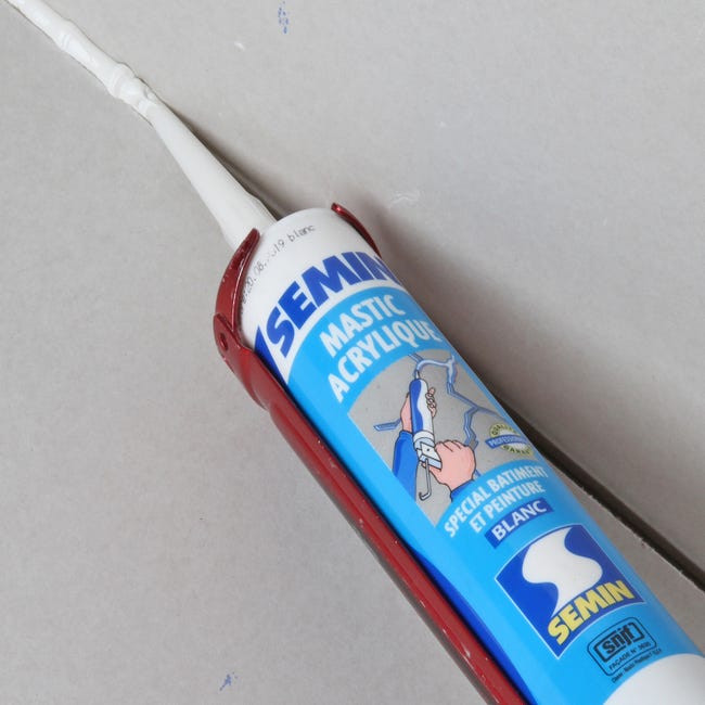 BISON Mastic Acrylique Blanc - Mastic d'étanchéité qui peut être peint 300  ml