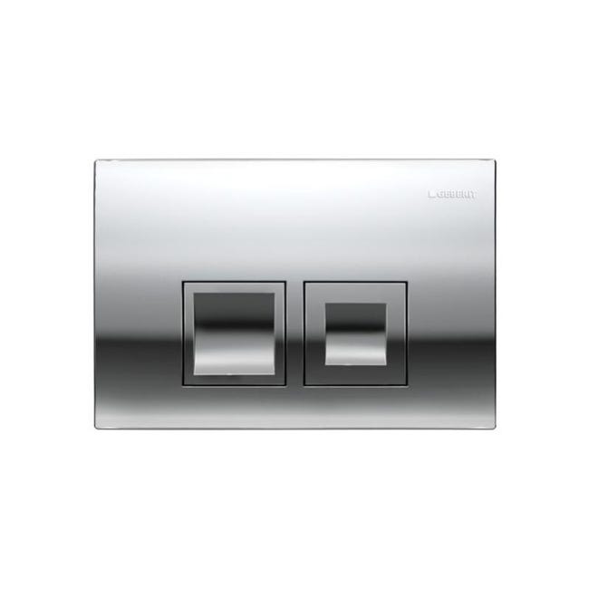 Geberit Sigma 60 – Piastra Di Azionamento Per Cassetta WC Incasso, Doppio Scarico, Bianco Cromo Lucido (115.640.SI.1)