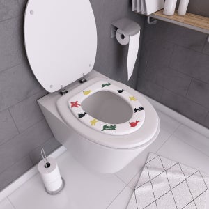 Abattant wc avec réducteur enfant « Carilo » NF - Blanc - Brico Dépôt