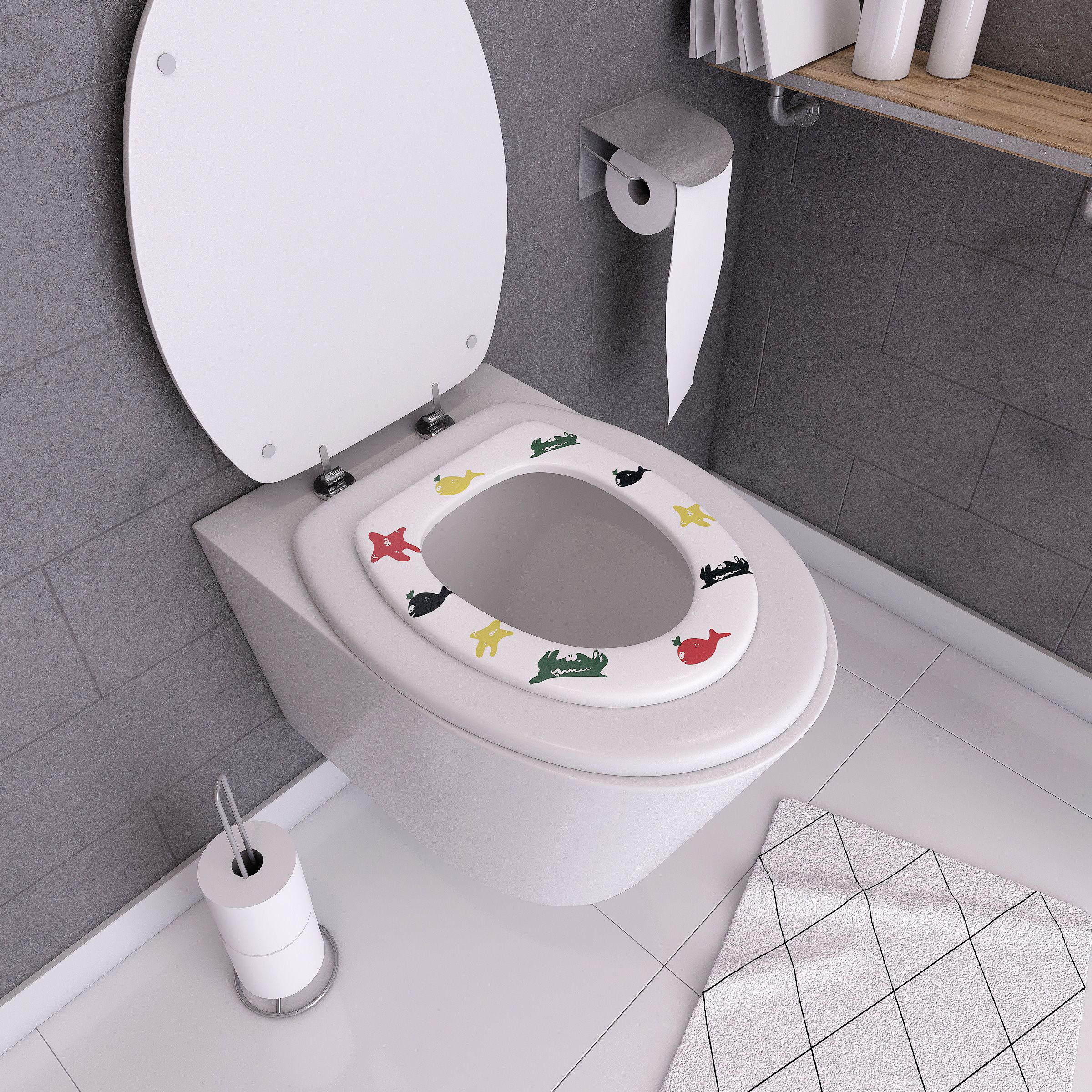 Abattant toilette top reducteur integre