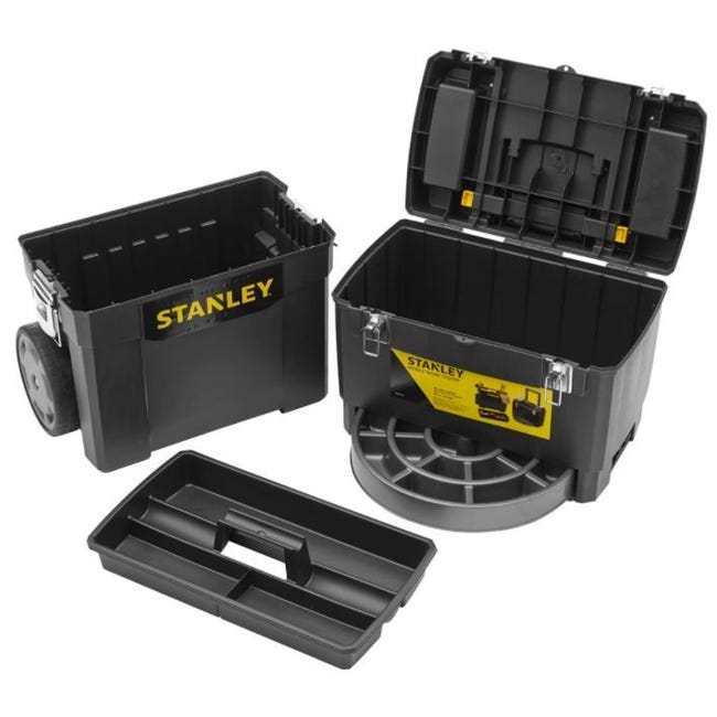 Stanley - Caja de herramientas 3 en 1 con ruedas para carrito de taller  portátil : Herramientas y Mejoras del Hogar 