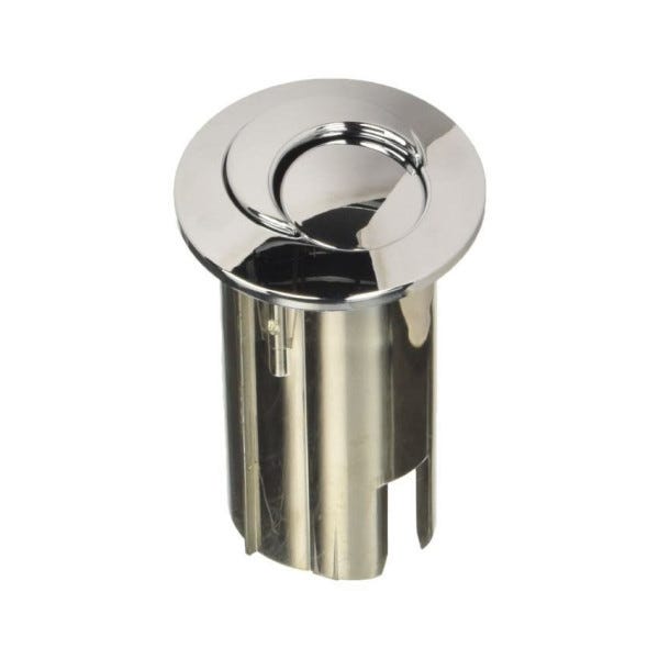 Pulsador Universal para Cisterna Cromado de Doble Descarga 38 mm, Compatible con Cisterna ROCA, Media Luna, Mecanismo Descarga para WC, Botón para Inodoro