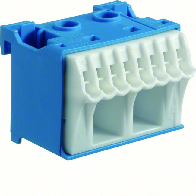 Bornier neutre sans vis 14x4mm2 4x25mm2 HAGER KN18N Bornier neutre sans vis 14x4mm2 4x25mm2 HAGER KN18N