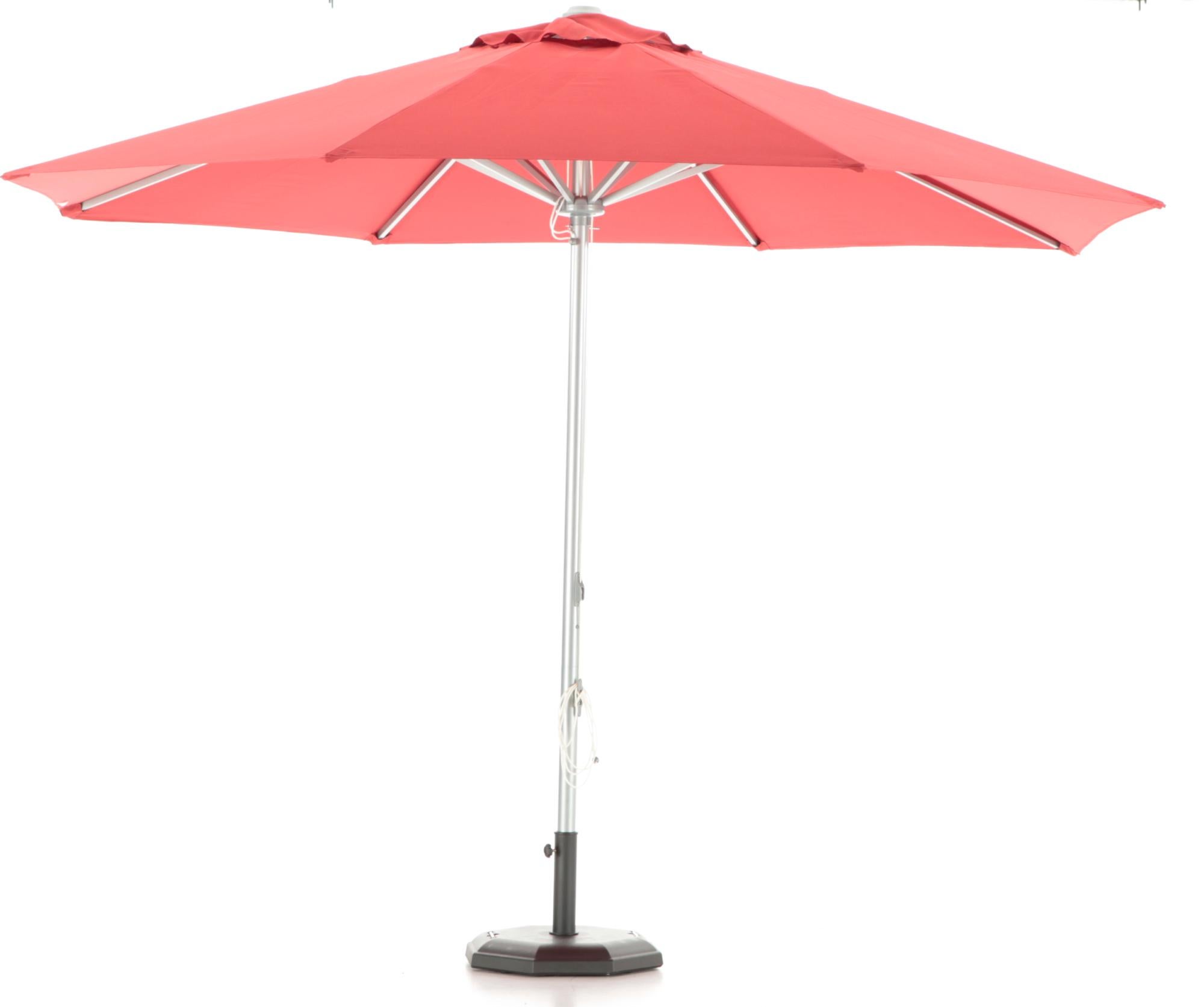 Ombrellone a palo centrale Poli 215 x 215 cm con telo ecru