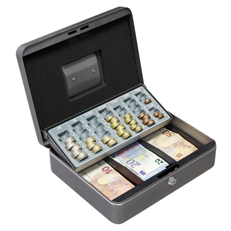 Hyfive petite caisse boîte d'argent avec 2 clés changer l'argent plateau en  toute sécurité