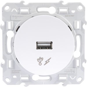 Odace - prise USB double - charge rapide - type A+C - blanc - 18W