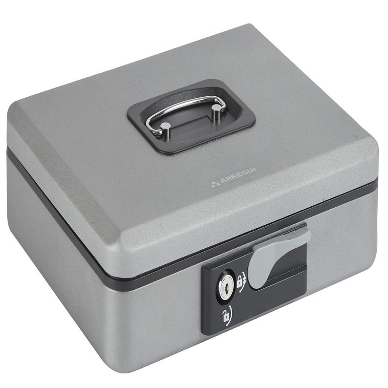 ARREGUI Popup C9746 Cassetta di sicurezza con chiave e pulsante per contare  e trasportare denaro, Cassetta Portavalori con vassoio Portamonete