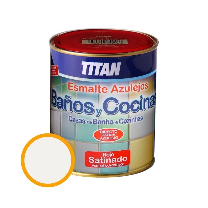 Esmalte Azulejos Titan Baños y Cocinas Blanco 750ml | Leroy Merlin