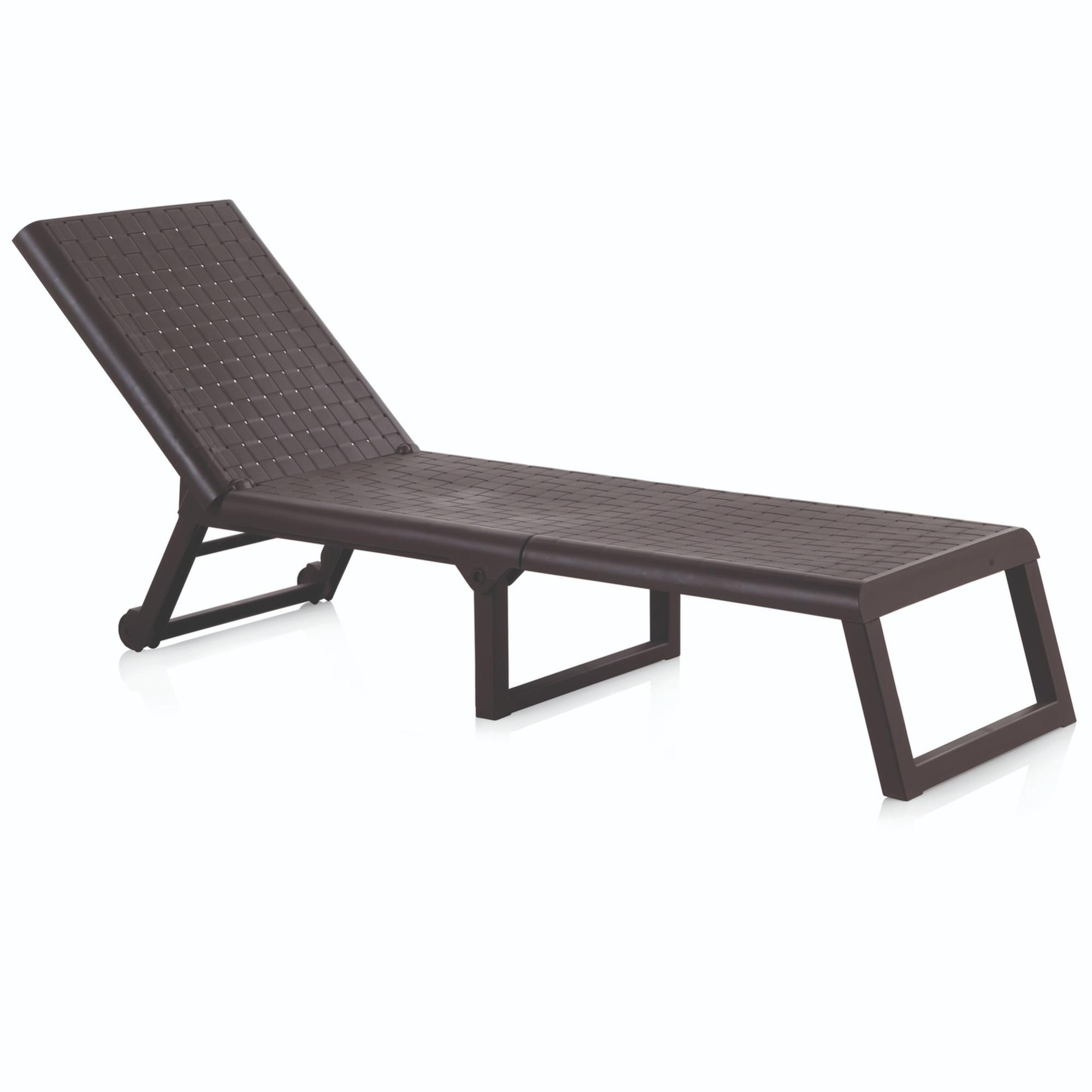 Chaise longue de jardin DREAM Wengue Leroy Merlin