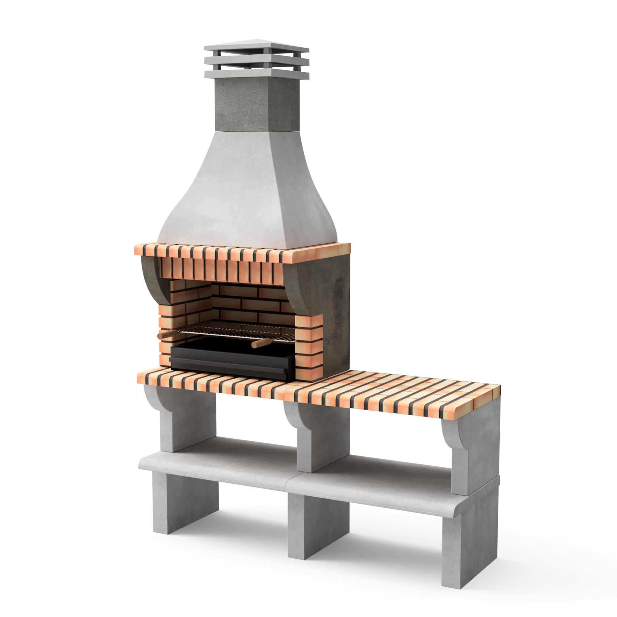 Barbecue Maipu XL with 1 side stand Leroy Merlin