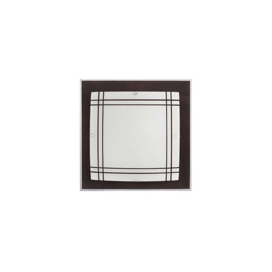 Plafone Da Soffitto Akunadecor Amet Wengue 2xE27, 32x32x6 Cm, Design Moderno