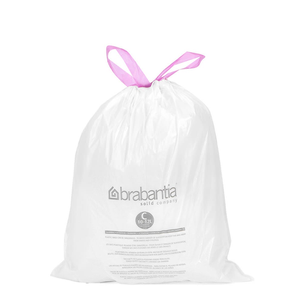 Brabantia Rouleau 10 sacs poubelles 50 l blanc  code h plastique 