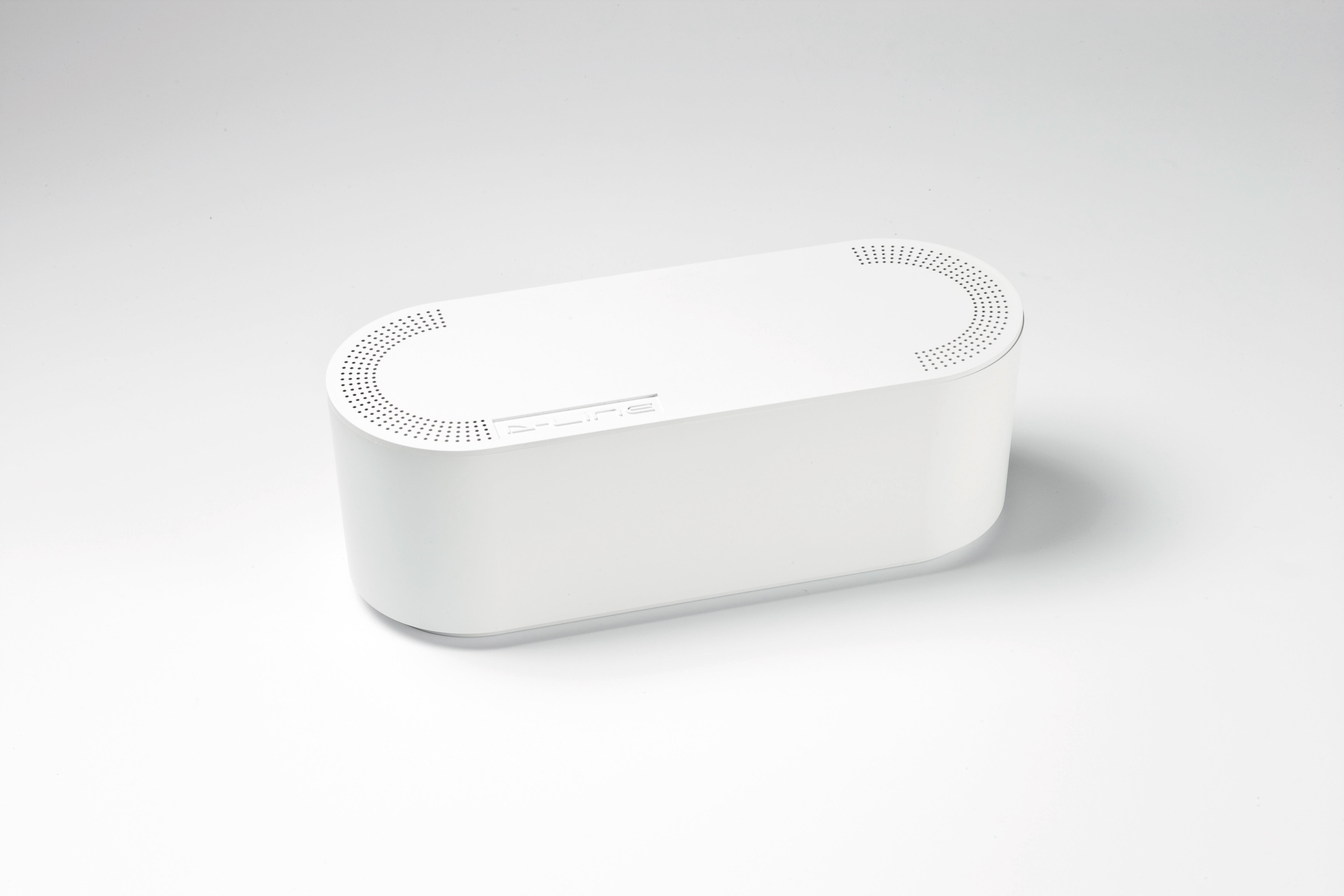 Boîte de rangement de câbles blanc D-Line L. 415 x l. 165 mm, bloc 6 prises