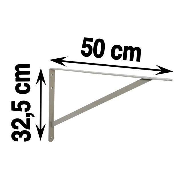 Soporte estante 20-60cm escuadra perfil cremallera acero pared 50