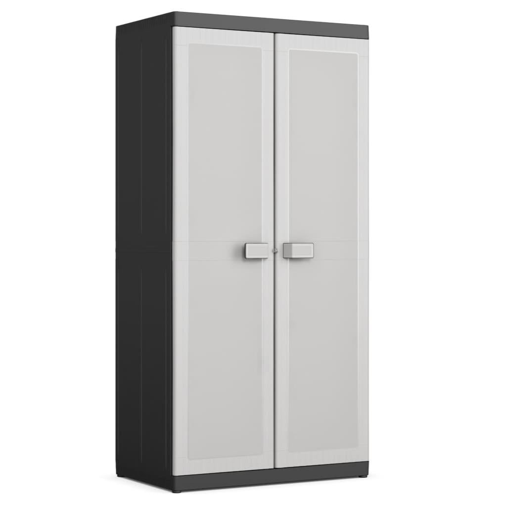 Armoire de rangement avec étagères Logico XL Noir et gris 182 cm Keter