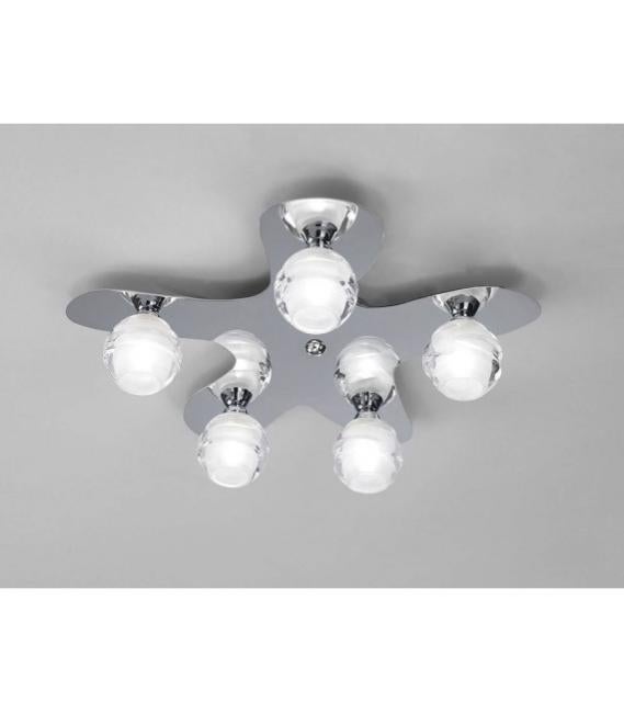 Plafonnier Loop 5 Ampoules G9 ECO, chrome poli Leroy Merlin