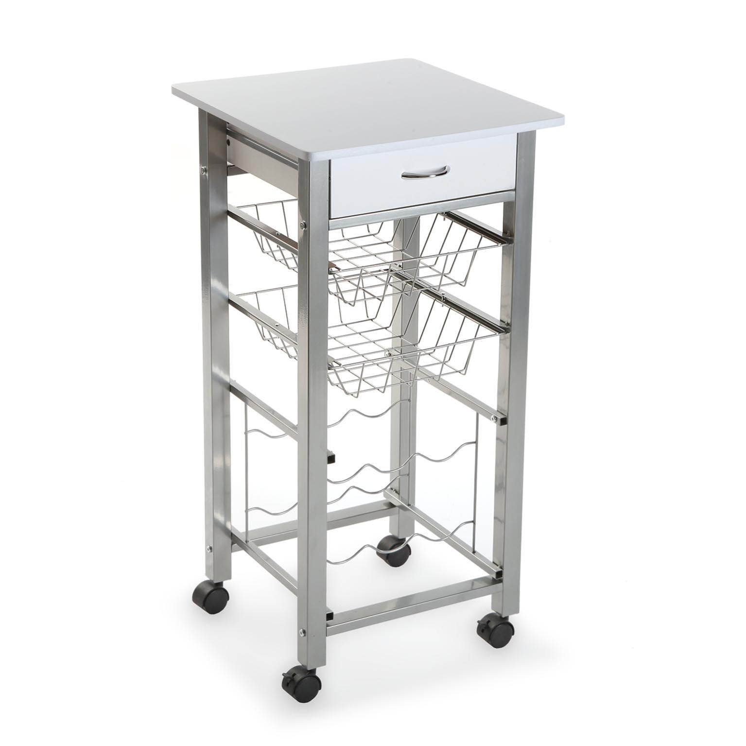 Carrello Da Bar In Acrilico Trasparente – Sottile E Multifunzionale Con Ruote – Mensola Portabevande Per Cucina, Soggiorno E Bagno – Soluzione Salva Spazio - 2