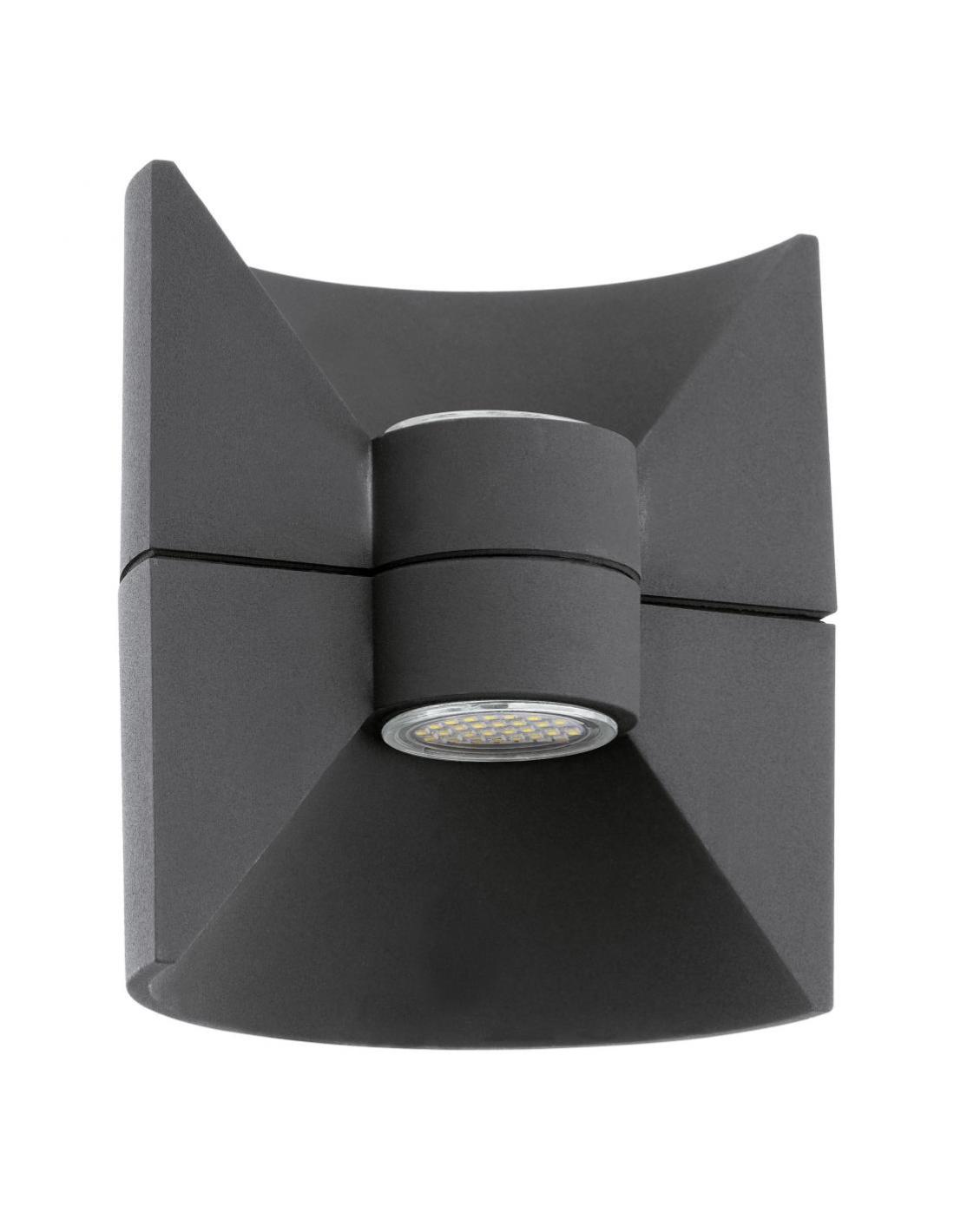 Aplique de pared 2 luces led aluminio ip44 - eglo redondo
