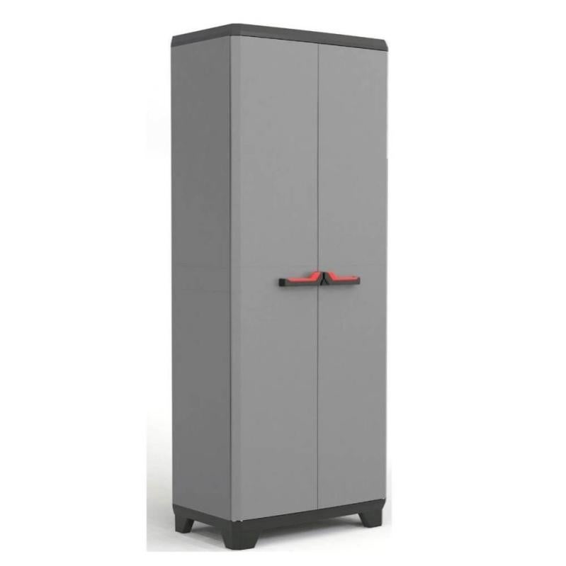Keter armoire haute 3 étagères 68x39x173H Stilo gris Leroy Merlin