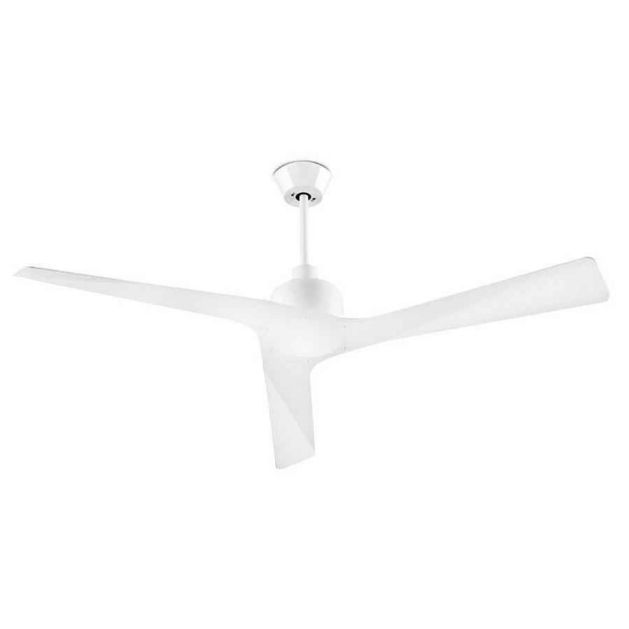 Ventilateur de plafond blanc sans lumière modèle MOGAN LEDSC4 Leroy