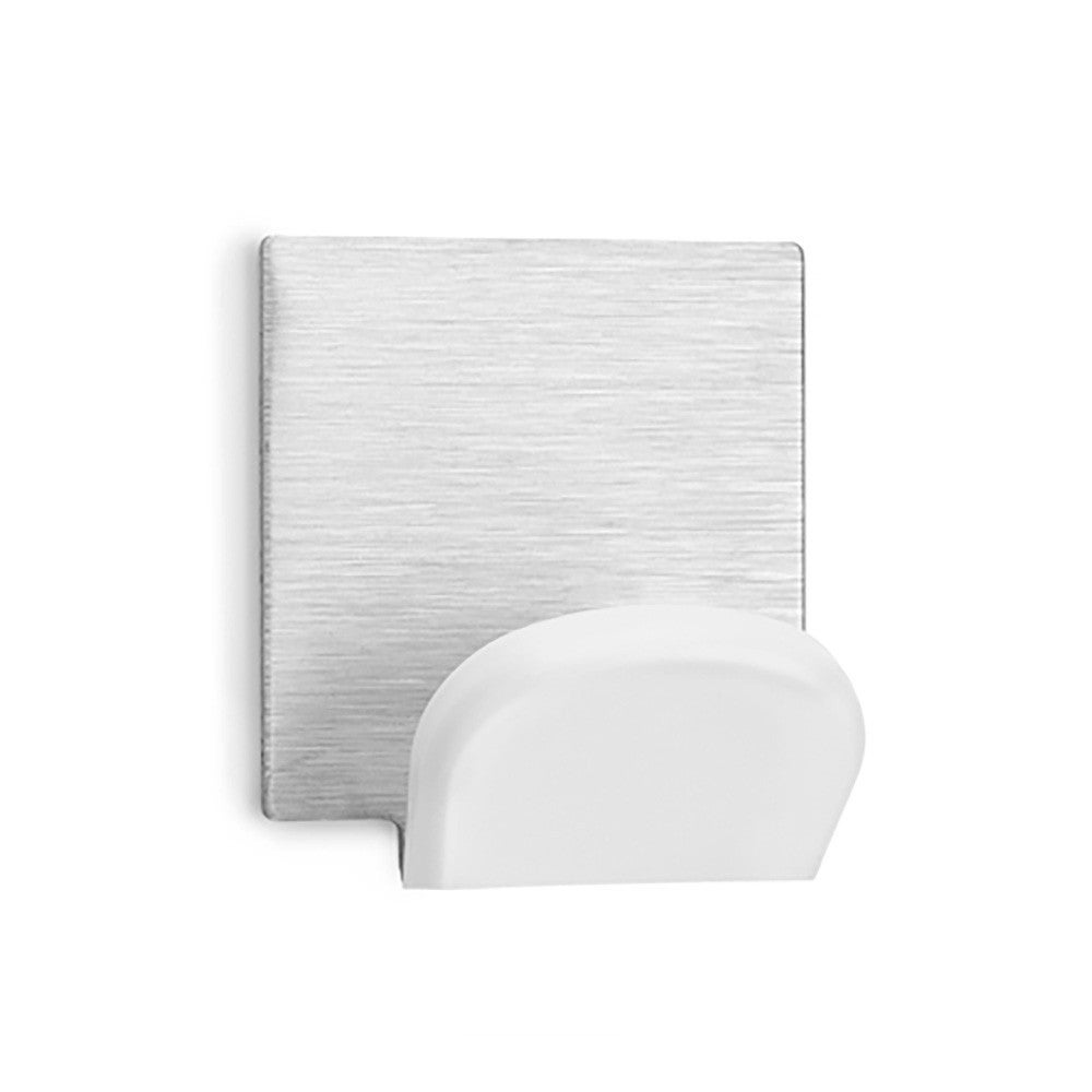 Colgador adhesivo con base de acero inoxidable inofix blanco 2 unidades 2078