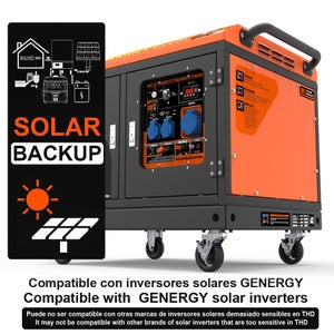 Generador arranque automático 3000 w HISPANUS / generador apoyo solar /  generador automático placas solares