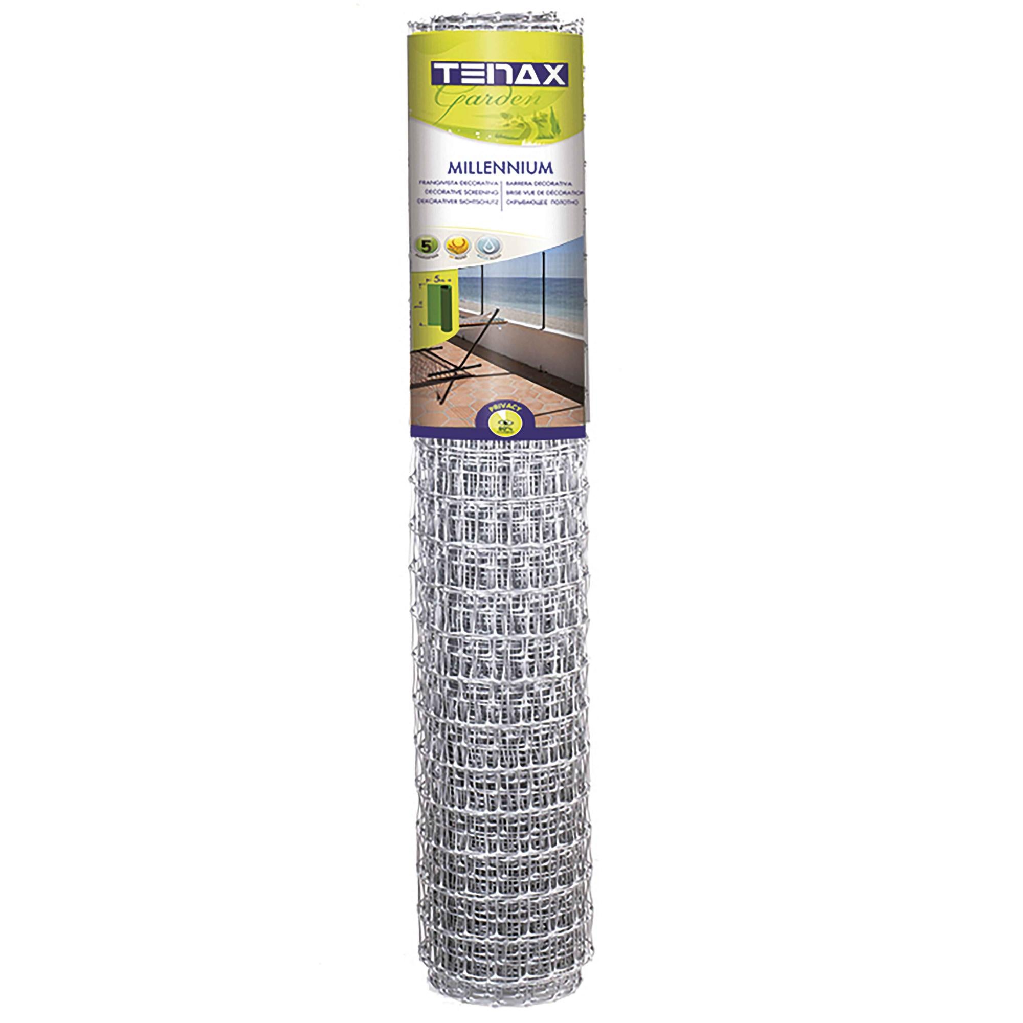 Grillage Plastique TENAX Gris - 1x10 M - Maille 33x48 Mm - Pour Volière Ou Clôture