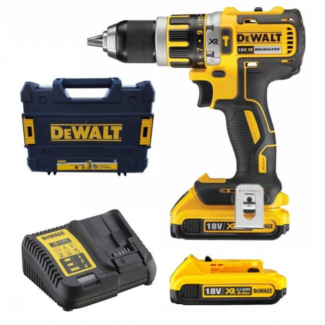 Dcd795d2 DeWalt - Taladro atornillador de percusión sin cable 18V Li-Ion 2x2.0Ah ...