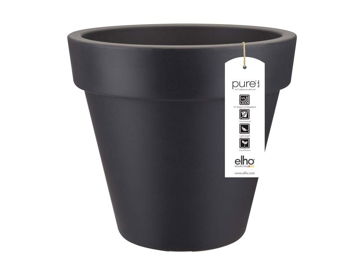 Pot de fleurs rond Pure Round Ø 80 x H.70 cm - Anthracite | Leroy Merlin