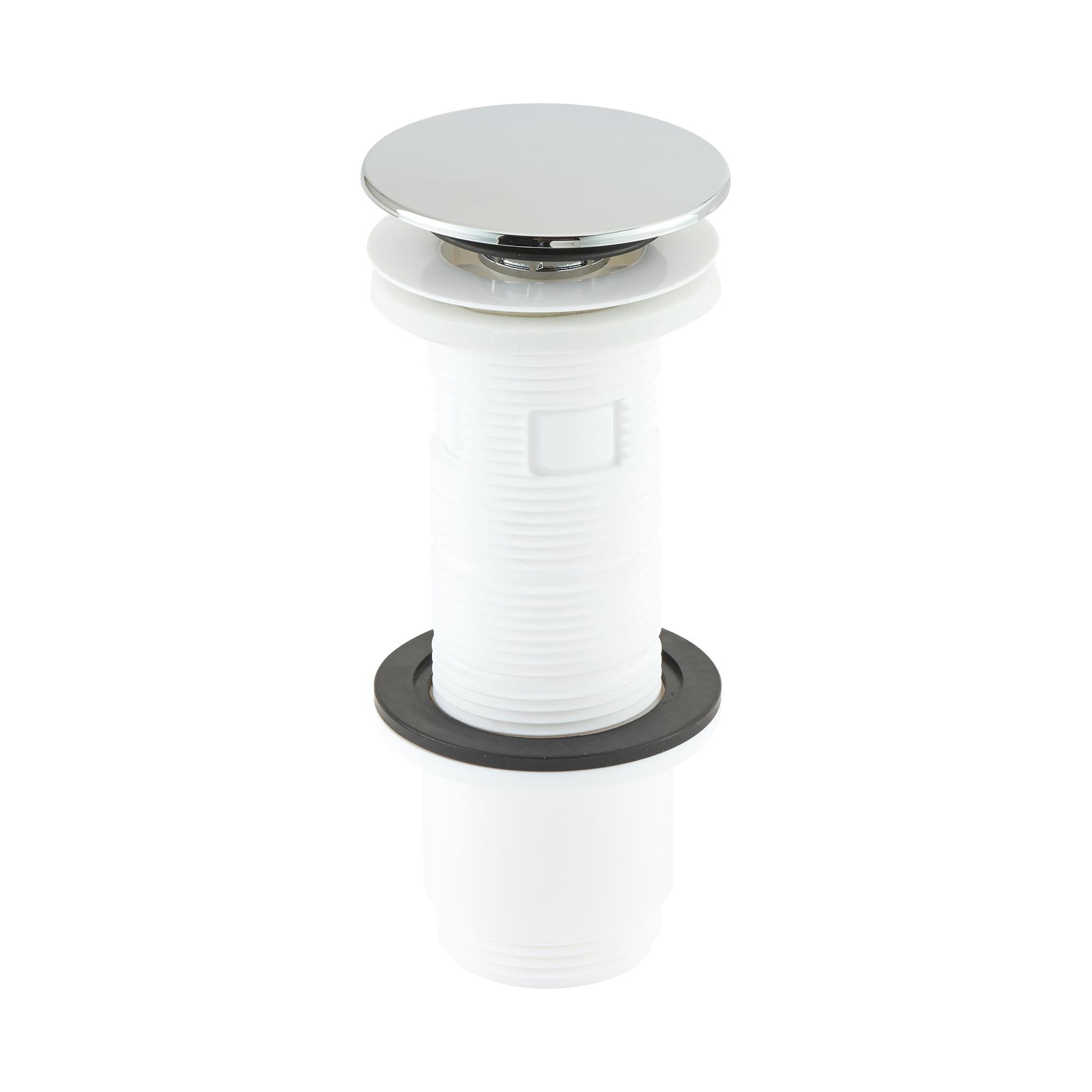 Desagüe De Lavabo Emergente Cromado - Desagüe De Baño Con Rebosadero Facil De Instalar Orificio De 6 35 Mm 96215021