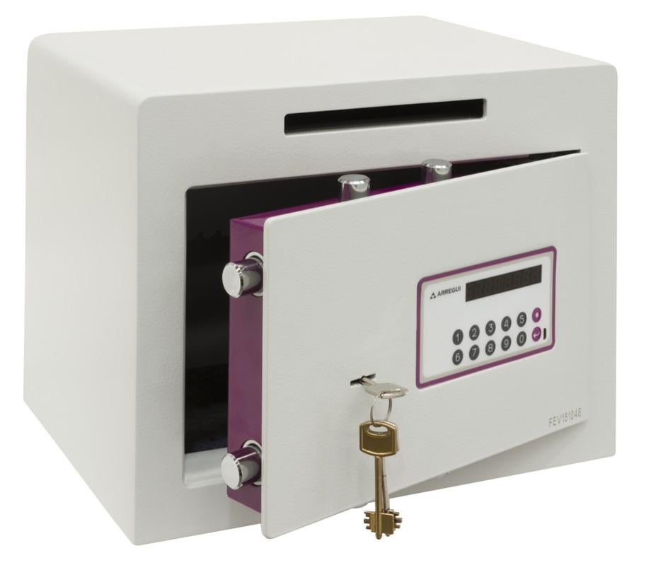 Cassaforte Arregui Evolution Con Tastiera E Chiave - 27L, Fessura Per Banconote, 30x38.5x30cm - Foto 2