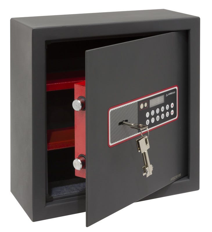 ARREGUI Cover 172060 Cassaforte camuffata nel falso fondo dell'armadio,  apertura elettronica e a chiave, 35x35x15 cm, 11 L