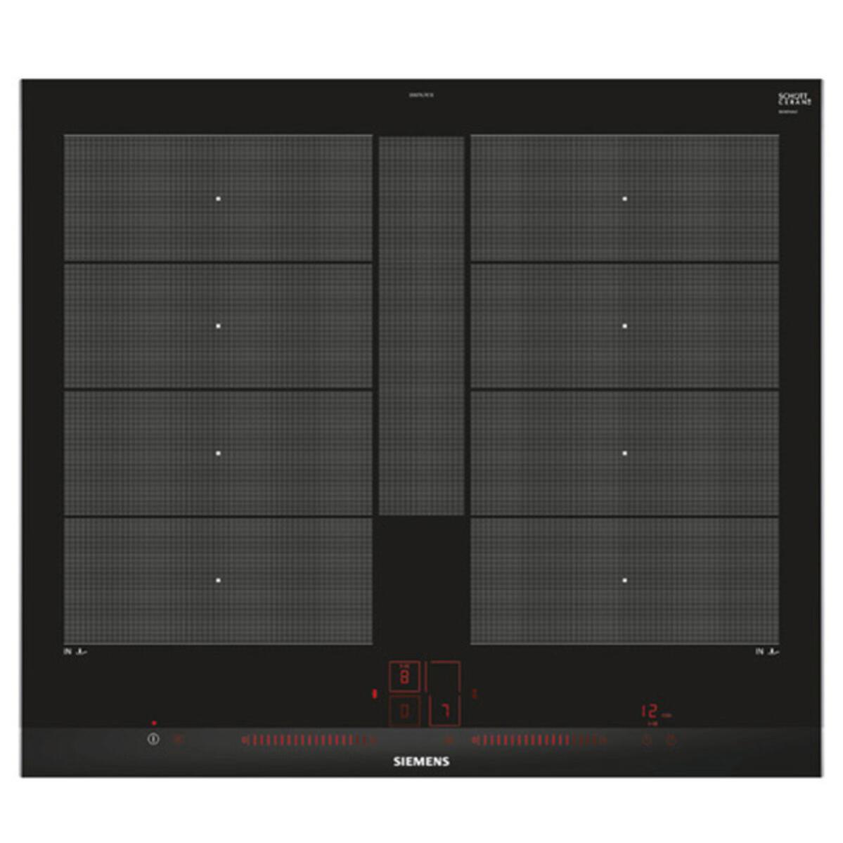Inducción siemens ex675lyc1e con 3 zonas de cocción 7400 w