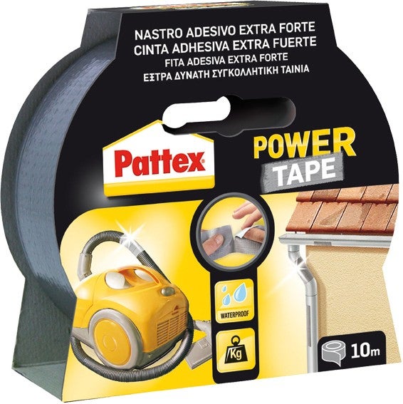 Pattex nastro adesivo power tape - mm.50h. in rotoli da mt.5 colore bianco