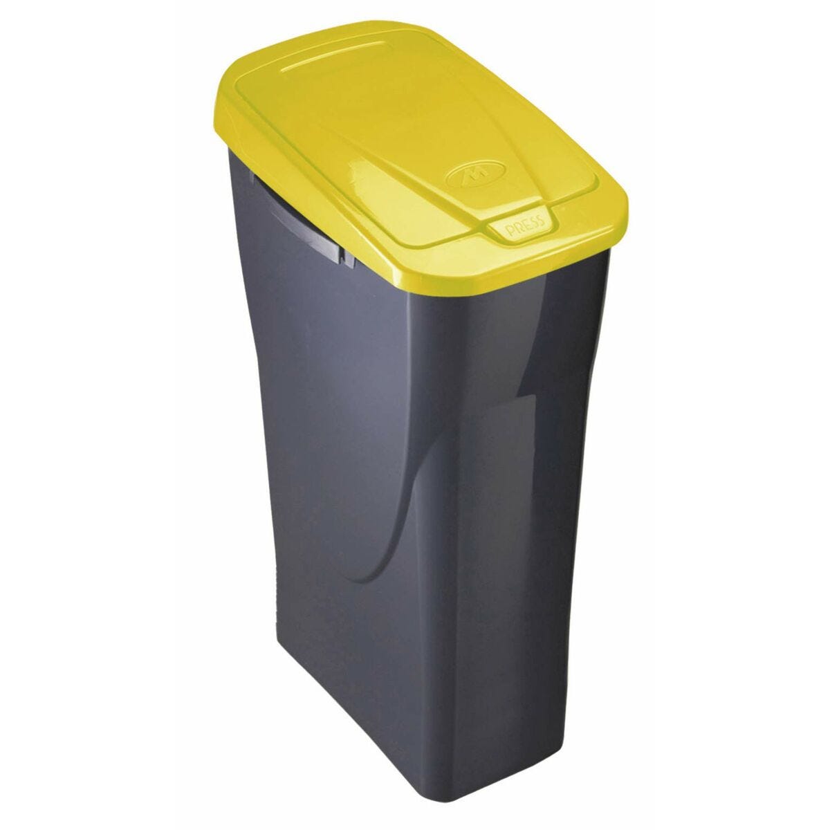 KADAX Cubo de reciclaje de 25 l con tapa, juego de papelera para fácil  separación de residuos, separador de basura para residuos orgánicos, papel,  vidrio (2 unidades de 25 l) : 