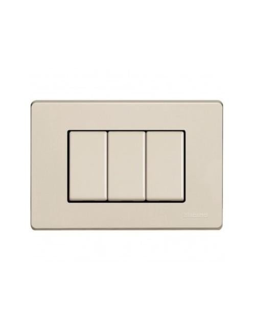 Bticino 503/23A Schalterabdeckung - 2-Sitzer In Bronze - Design Schalter Für Hausautomation - IMQ Zertifiziert