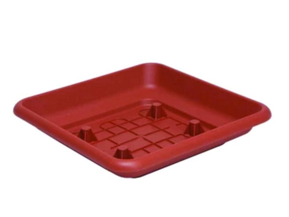 Blim Sottovaso Quadrato In Plastica Marrone Scuro, 42 X 42 Cm, Per Vaso Da Fiori, Riciclabile E Atossico