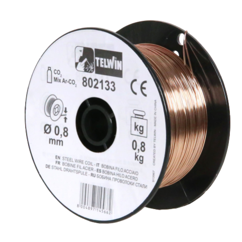 BOBINA FILO ANIMATO 0,8MM x SALDATURA SENZA GAS - TELWIN 802208