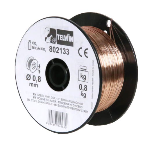 BOBINA FILO ANIMATO 0,8MM x SALDATURA SENZA GAS - TELWIN 802208 BOBINA FILO ANIMATO 0,8MM x SALDATURA SENZA GAS - TELWIN 802208
