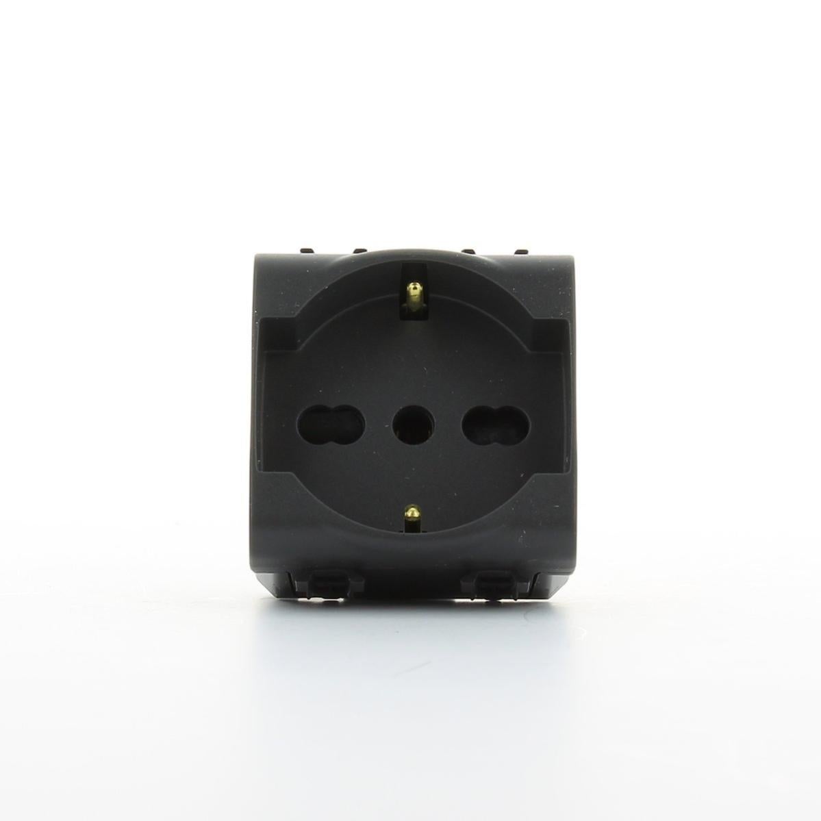 Gw12204 Presa Chorus 2 Moduli Nero 2p+t 16a Bivalente P30-17