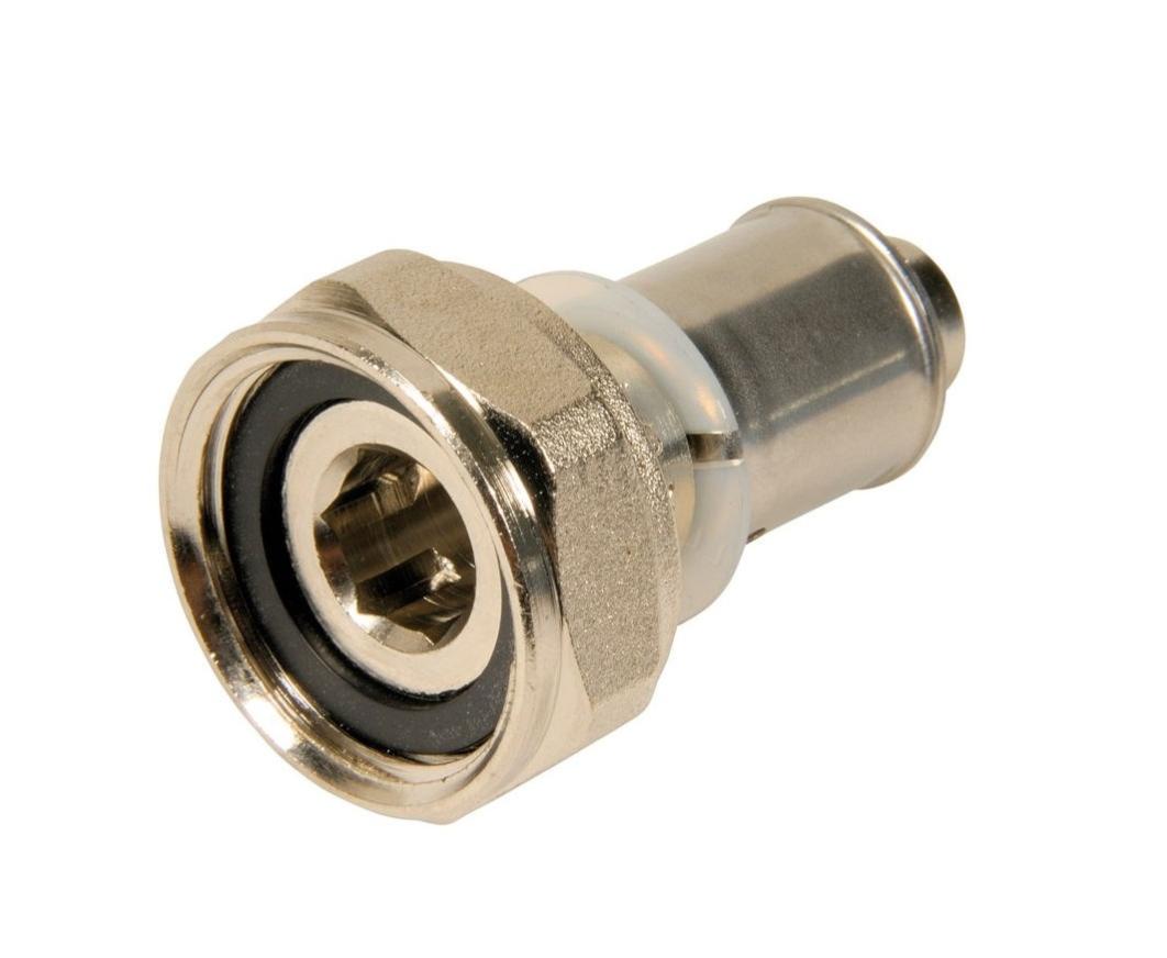 Tiemme raccordo dritto con girello a pressare per multistrato Tiemme raccordo dritto con girello a pressare per multistrato