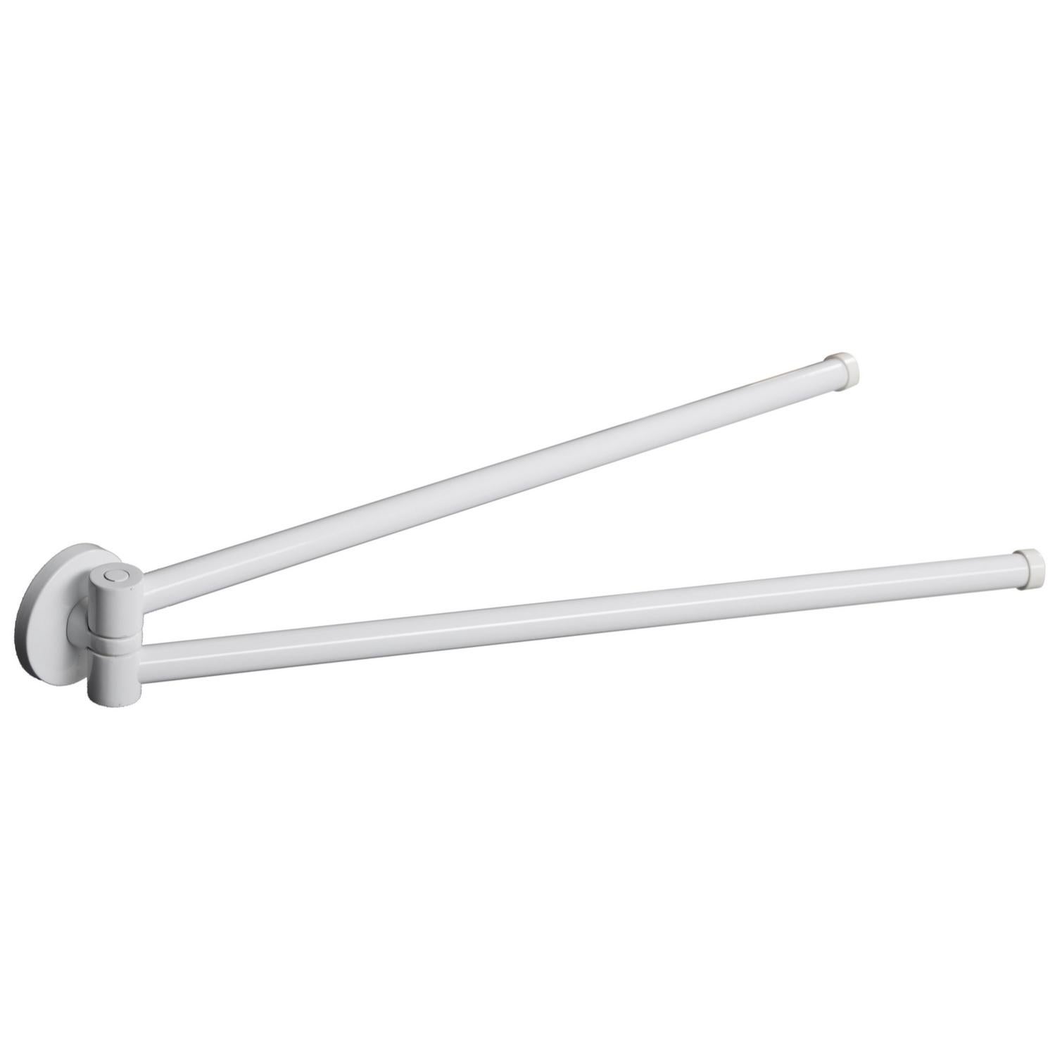 Appendiabito Doppio a Parete Nero Opaco in Acciaio Verniciato, leghe metalliche, SAN Mod. Wind