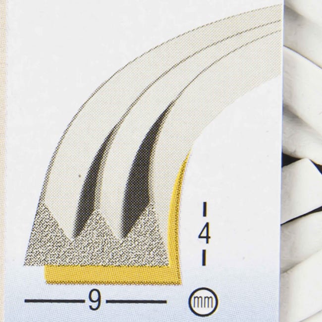 Bricolage Chauffage et climatisation STEIGNER 10 m Joint de Fenêtre  Autocollant Profil P Blanc Joint en Caoutchouc EPDM Joint dÉtanchéité