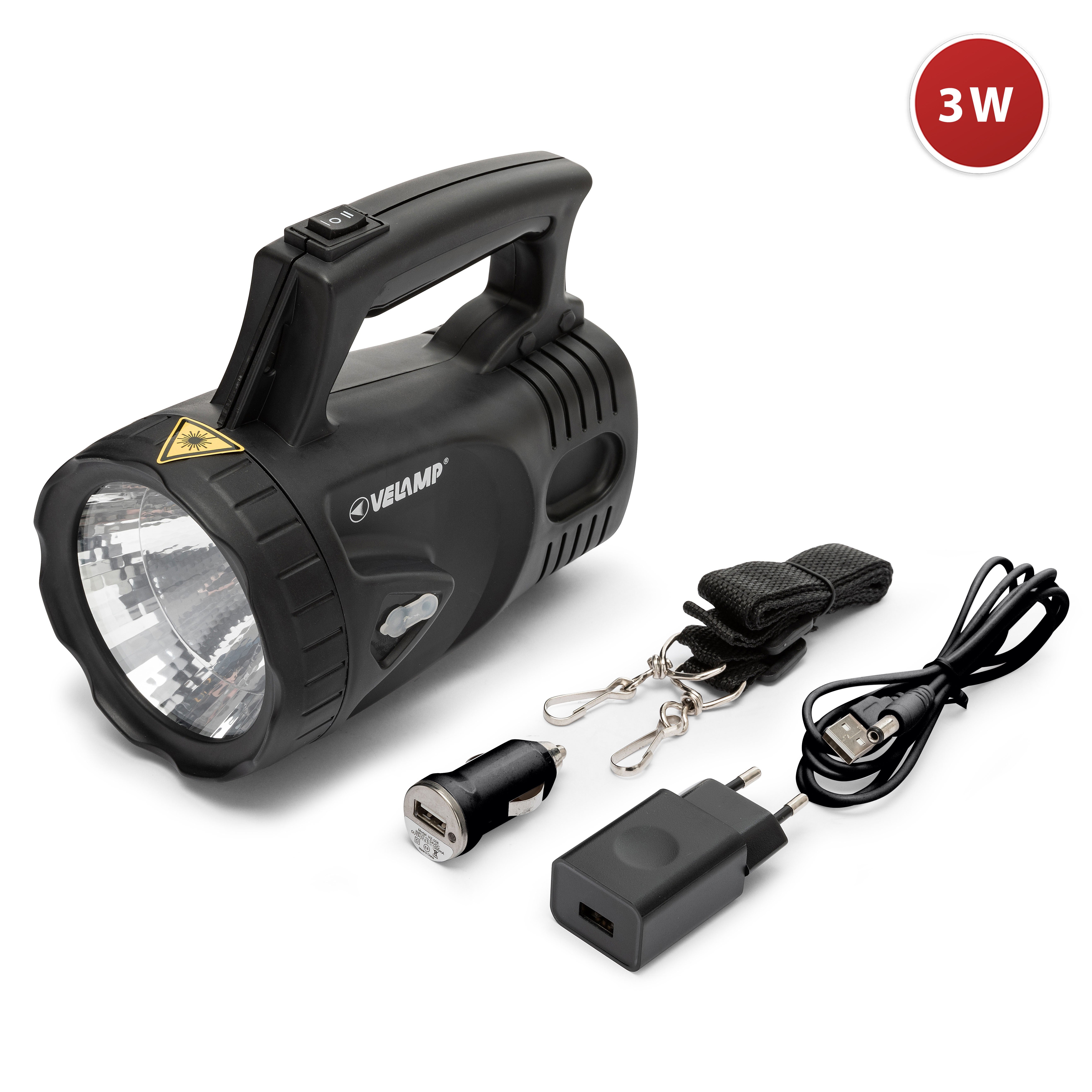 ICARO: Phare rechargeable LED 3W